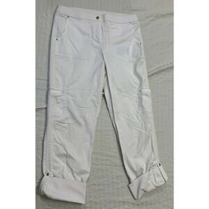 🍇🍇🍇  CHICOS WOMENS CARGO CROP PANTS SIZE 0.5 🍇🍇🍇